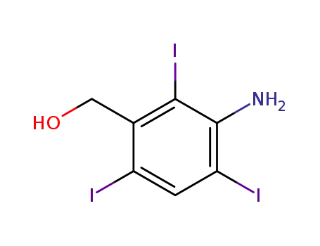 Molecular Structure of 1460-43-1 (3-Amino-2,4,6-triiodobenzyl alcohol)