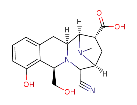 4-cyano-7-hydroxy-6-hydroxymethyl-3,12-imino-13-methyl-1,2,3,4,6,11,11a,12-octahydroazepino<1,2-b>isoquinoline-1-carboxylic acid
