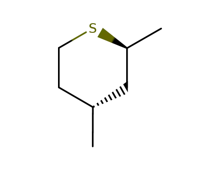 Molecular Structure of 61568-42-1 (2H-Thiopyran, tetrahydro-2,4-dimethyl-, trans-)