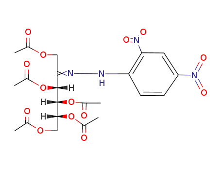 Molecular Structure of 54538-26-0 ([(2R,3S,4R,5Z)-1,2,4,6-tetraacetyloxy-5-[(2,4-dinitrophenyl)hydrazinyl idene]hexan-3-yl] acetate)