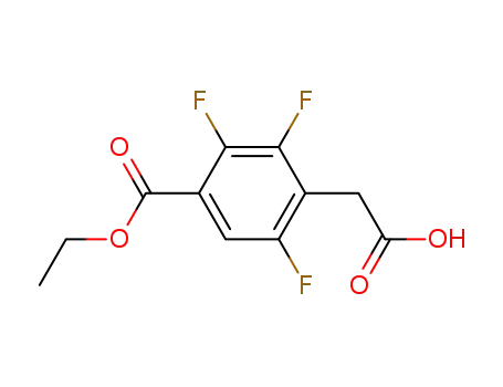 Molecular Structure of 123161-38-6 (ethyl 4-carboxymethyl-2,3,5-trifluorobenzoate)