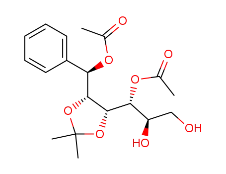 Acetic acid (R)-[(4R,5R)-5-((1R,2R)-1-acetoxy-2,3-dihydroxy-propyl)-2,2-dimethyl-[1,3]dioxolan-4-yl]-phenyl-methyl ester