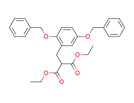 Molecular Structure of 106295-99-2 (Propanedioic acid, [[2,5-bis(phenylmethoxy)phenyl]methyl]-, diethyl
ester)