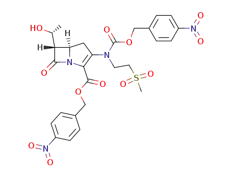 p-nitrobenzyl (5R,6S)-6-<(R)-1-hydroxyethyl>-2-<<2-(methylsulfonyl)ethyl>(<(p-nitrobenzyl)oxy>carbonyl)-amino>carbapen-2-em-3-carboxylate
