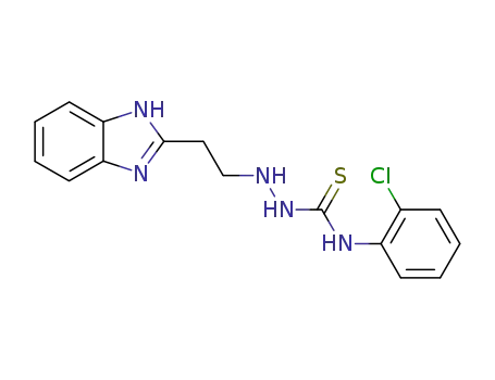 Molecular Structure of 78772-46-0 (2-(2-(1H-Benzimidazol-2-yl)ethyl)-N-(2-chlorophenyl)hydrazinecarbothio amide)