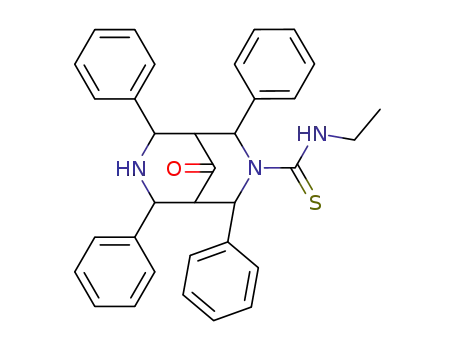 Molecular Structure of 82058-33-1 (N-ethyl-9-oxo-2,4,6,8-tetraphenyl-3,7-diazabicyclo[3.3.1]nonane-3-carbothioamide)