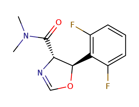 Molecular Structure of 157042-75-6 ((4S,5R)-5-(2,6-difluorophenyl)-2-oxazoline-4-(N,N-dimethyl)carboxamide)