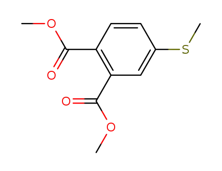 Molecular Structure of 78945-43-4 (1,2-Benzenedicarboxylic acid, 4-(methylthio)-, dimethyl ester)