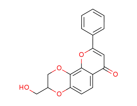 Molecular Structure of 132303-24-3 (9-Phenyl-7H-7-oxo<1>benzopyrano<7,8-e>-3-hydroxymethyl-1,4-dioxane)