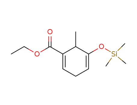 1,4-Cyclohexadiene-1-carboxylic acid, 6-methyl-5-[(trimethylsilyl)oxy]-,
ethyl ester