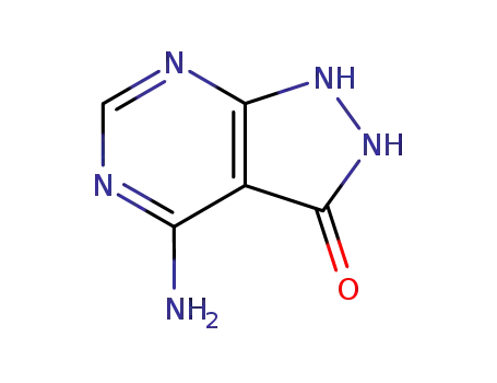 Molecular Structure of 128850-54-4 (3H-Pyrazolo[3,4-d]pyrimidin-3-one,  4-amino-1,2-dihydro-)