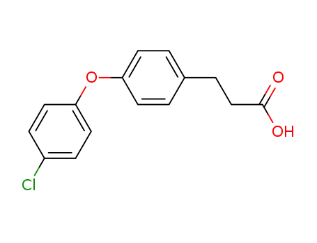 Molecular Structure of 73980-33-3 (3-(4-(4-CHLOROPHENOXY)PHENYL)PROPANOIC ACID)