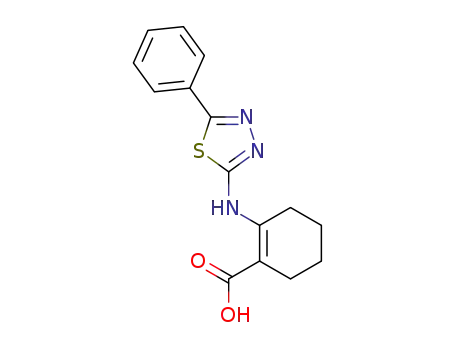 1-Cyclohexene-1-carboxylic acid, 2-((5-phenyl-1,3,4-thiadiazol-2-yl)amino)-