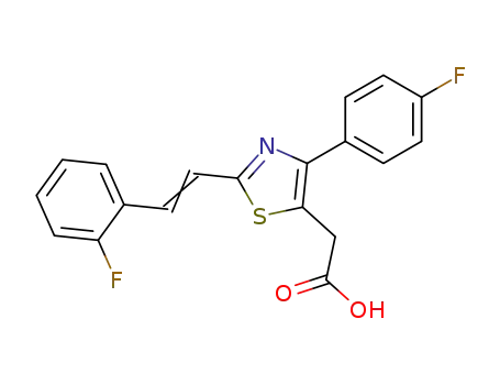 4-(4-Fluorophenyl)-2-(2-(2-fluorophenyl)ethenyl)-5-thiazoleacetic acid