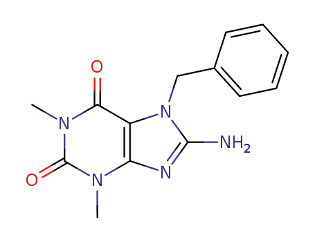 Molecular Structure of 31950-61-5 (8-amino-7-benzyl-1,3-dimethyl-3,7-dihydro-1H-purine-2,6-dione)