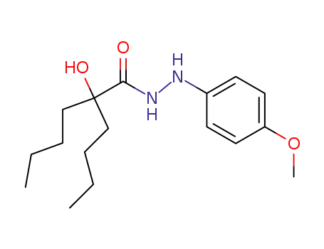 Molecular Structure of 2654-83-3 (Hexanoic acid, 2-butyl-2-hydroxy-, 2-(4-methoxyphenyl)hydrazide)