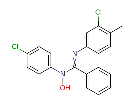 Molecular Structure of 75821-89-5 (Benzenecarboximidamide,N'-(3-chloro-4-methylphenyl)-N-(4-chlorophenyl)-N-hydroxy-)