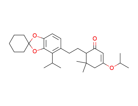 3-isopropoxy-5,5-dimethyl-6-<2-(2-isopropyl-3,4-cyclohexylidenedioxy)phenyl>ethyl-2-cyclohexenone