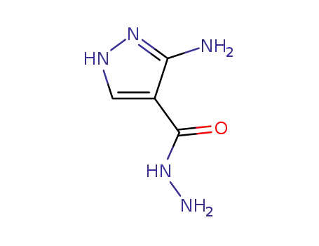 Molecular Structure of 41621-10-7 (1H-Pyrazole-4-carboxylicacid,3-amino-,hydrazide(9CI))