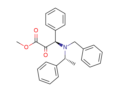 methyl (3R,αR)-3-<N-benzyl-N-(α-methylbenzyl)amino>-2-oxo-3-phenylpropionate