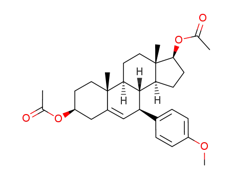 [(3S,7R,8R,9S,10R,13S,14S,17S)-17-acetyloxy-7-(4-methoxyphenyl)-10,13-dimethyl-2,3,4,7,8,9,11,12,14,15,16,17-dodecahydro-1H-cyclopenta[a]phenanthren-3-yl] acetate