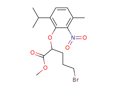 Pentanoic acid, 5-bromo-2-[3-methyl-6-(1-methylethyl)-2-nitrophenoxy]-,
methyl ester