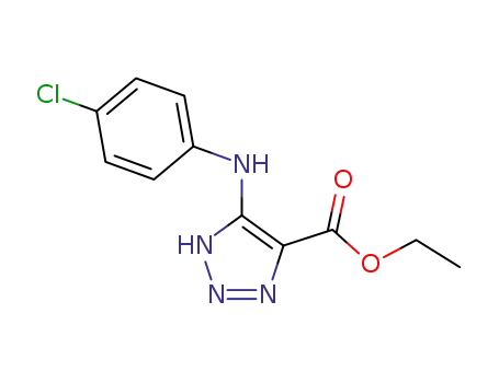 Molecular Structure of 28924-63-2 (5-[(4-Chlorophenyl)amino]-1H-1,2,3-triazole-4-carboxylicacid ethyl ester)