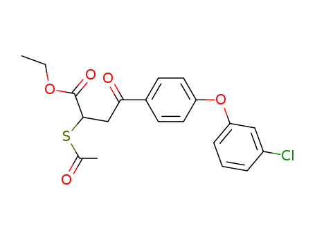 ethyl 2-acetylthio-3-<4-(3-chlorophenoxy)benzoyl>propionate