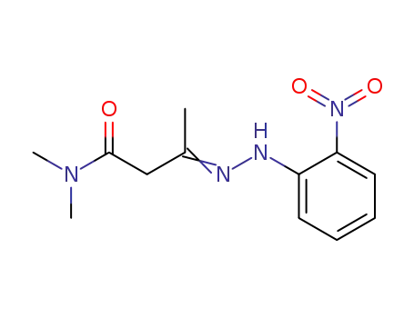 Molecular Structure of 126274-17-7 (N,N-Dimethyl-3-[(2-nitro-phenyl)-hydrazono]-butyramide)