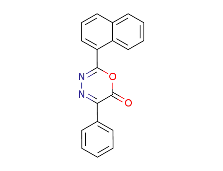Molecular Structure of 1071026-15-7 (2-Naphthalen-1-yl-5-phenyl-[1,3,4]oxadiazin-6-one)