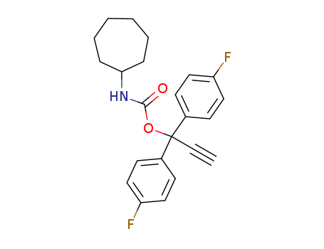 N-Cycloheptylcarbamic acid 1,1-bis(p-fluorophenyl)-2-propynyl ester