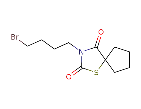 Molecular Structure of 85581-61-9 (1-Thia-3-azaspiro[4.4]nonane-2,4-dione, 3-(4-bromobutyl)-)