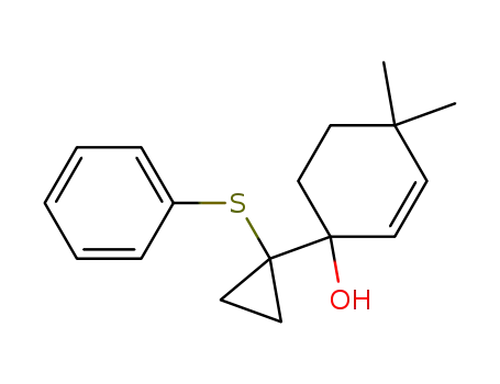 Molecular Structure of 63365-83-3 (2-Cyclohexen-1-ol, 4,4-dimethyl-1-[1-(phenylthio)cyclopropyl]-)
