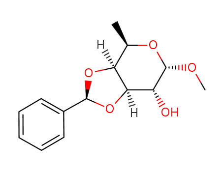 Molecular Structure of 93060-15-2 (methyl (R)-3,4-O-benzylidene-α-D-fucopyranoside)
