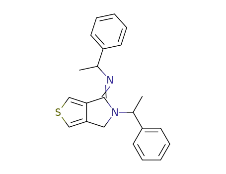 Molecular Structure of 119540-98-6 (N-(1-phenylethyl)-4-(1-phenylethyl)imino-5,6-dihydro-4H-thieno<3,4-c>pyrrole)