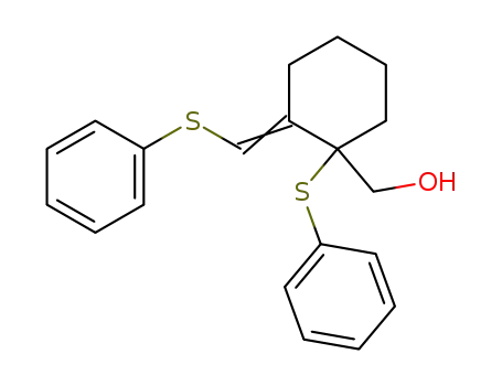 {1-Phenylsulfanyl-2-[1-phenylsulfanyl-meth-(E)-ylidene]-cyclohexyl}-methanol