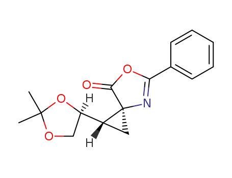 (1S,2S)-2-<(S)-2,2-dimethyl-1,3-dioxolan-4-yl>-1-spiro-<4'<2'-phenyl-5'(4'H)-oxazolone>>cyclopropane