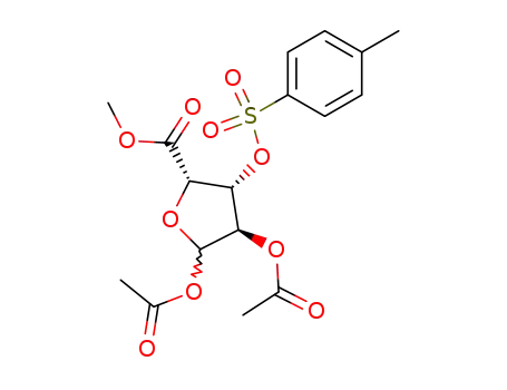 Molecular Structure of 60831-16-5 (Methyl 3-O-(p-tolylsulfonyl)-1,2-di-O-acetyl-D-xylofuronate)