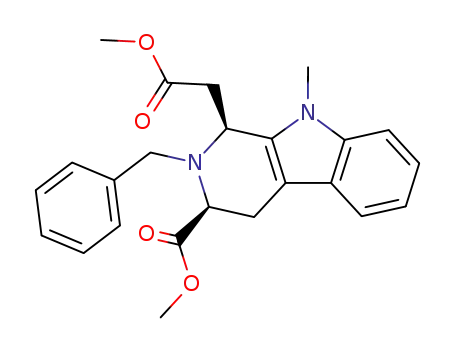 (1S,3S)-2-benzyl-3-methoxycarbonyl-1-methoxycarbonylmethyl-9-methyl-1,2,3,4-tetrahydro-9H-pyrido<3,4-b>indole