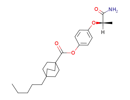 Molecular Structure of 142717-40-6 ((R)-2-<4-(4-Pentylbicyclo<2.2.2>octane-1-carbonyloxy)phenoxy>propanamide)