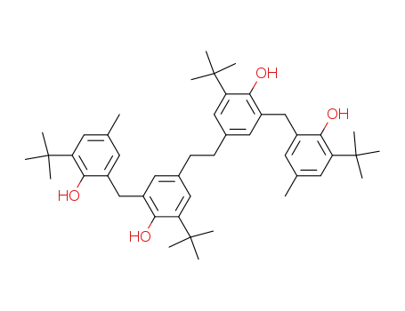 Molecular Structure of 34569-39-6 (2,2'-Di-tert-butyl-6,6'-bis-(3-tert-butyl-2-hydroxy-5-methylbenzyl)-4,4'-ethylendiphenol)