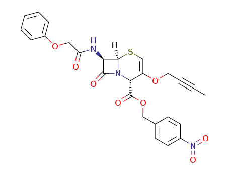 (4α,7β)-3-(2-butynyloxy)-7-<(phenoxyacetyl)amino>-2-cephem-4-carboxylic acid (4-nitrophenyl)methyl ester