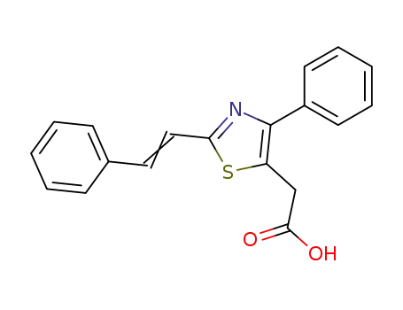 4-Phenyl-2-(2-phenylethenyl)-5-thiazoleacetic acid