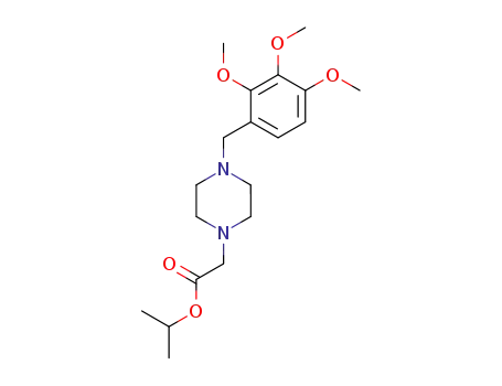 Molecular Structure of 119950-57-1 ([4-(2,3,4-Trimethoxy-benzyl)-piperazin-1-yl]-acetic acid isopropyl ester)
