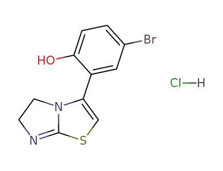 Molecular Structure of 160518-43-4 (4-bromo-2-(4-thia-1,6-diazabicyclo[3.3.0]octa-2,5-dien-2-yl)phenol hyd rochloride)