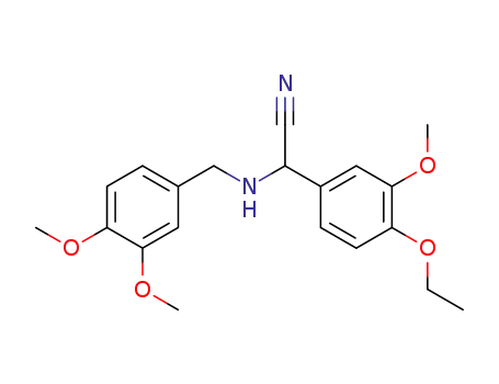 Molecular Structure of 131769-66-9 (2-(4-Ethoxy-3-methoxyphenyl)-2-(3,4-dimethoxybenzylamino)acetonitrile)