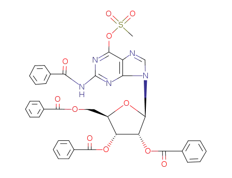 Guanosine, N-benzoyl-, 2',3',5'-tribenzoate 6-methanesulfonate