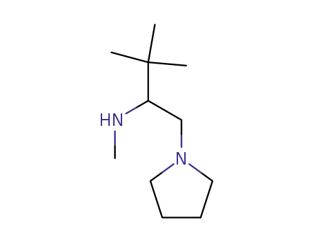 Molecular Structure of 672310-03-1 ((2,2-DIMETHYL-1-PYRROLIDIN-1-YLMETHYL-PROPYL)-METHYL-AMINE)