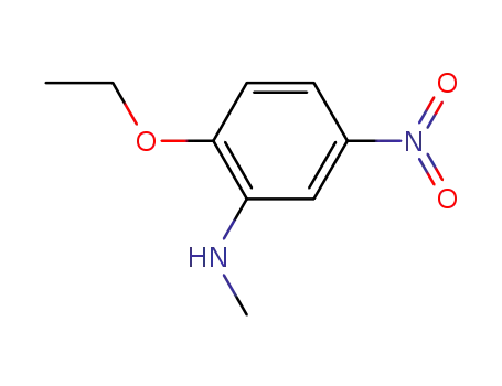 Molecular Structure of 100201-01-2 (N-methyl-2-ethoxy-5-nitroaniline)