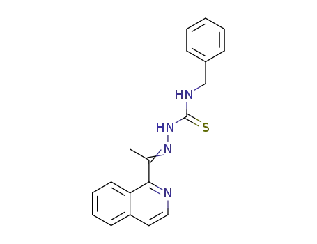 Molecular Structure of 87555-46-2 (Hydrazinecarbothioamide,
2-[1-(1-isoquinolinyl)ethylidene]-N-(phenylmethyl)-)